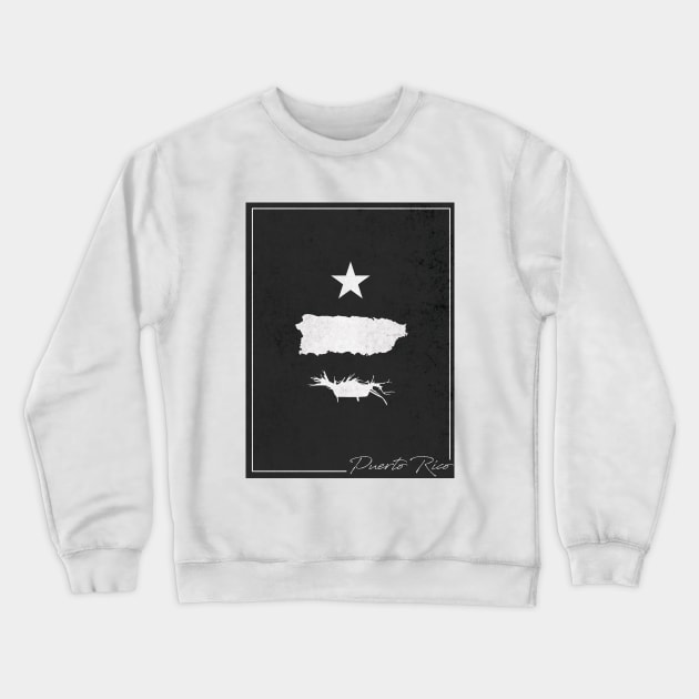 Puerto Rico Mi Isla Estrella Soy Jibaro Puerto Rican Boricua Pride Crewneck Sweatshirt by PuertoRicoShirts